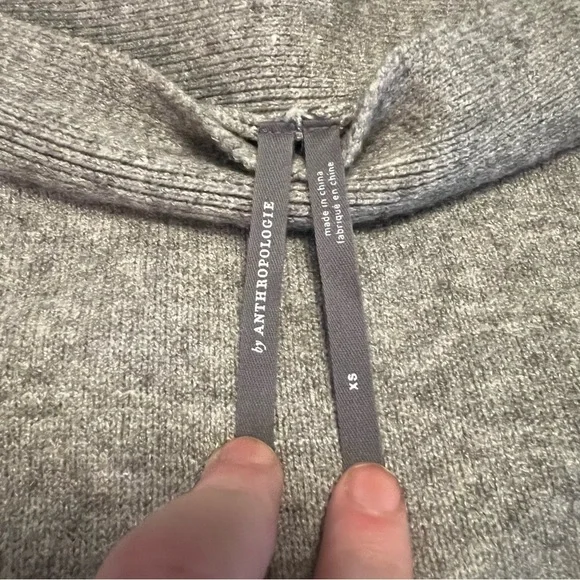 Anthropologie Fresnel Pullover Nautical Buttoned Sweater Size XS Gray - Picture 8 of 16